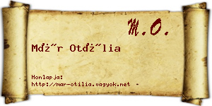Már Otília névjegykártya